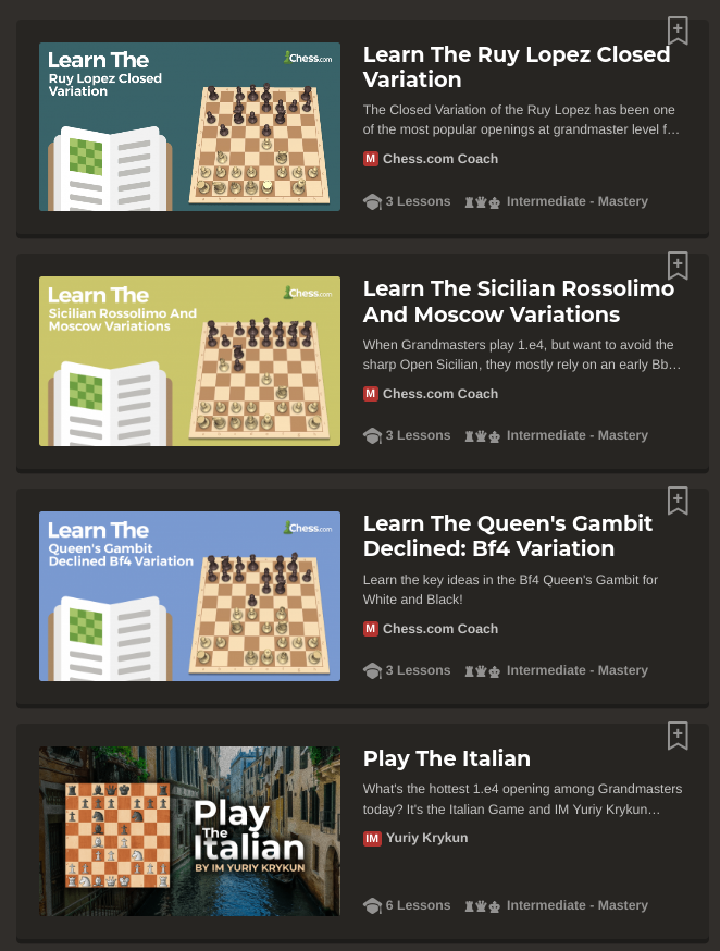 An Overview of Lessons Available on Chess.com